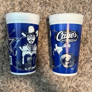 Post Malone Dallas Cowboys Raising Canes plastic cups Set of 2